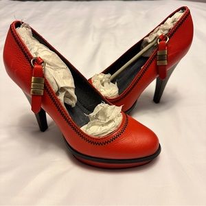 Calvin Klein Red Heels Sz 9